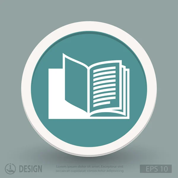 Buch flache Design-Ikone — Stockvektor