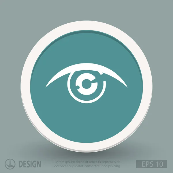 Eye flat design icon — Stock Vector