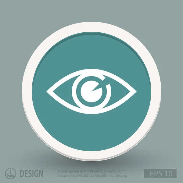 Eye flat design icon — Stock Vector