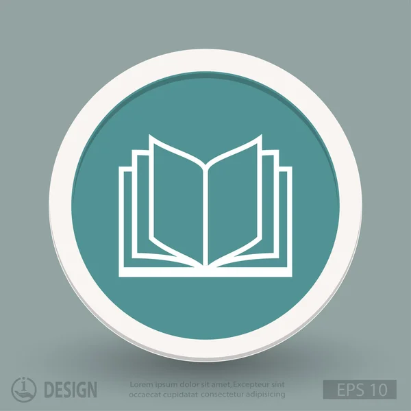 Book flat design icon — Stock Vector