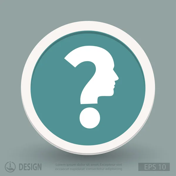 Question mark and man icon — Stock Vector