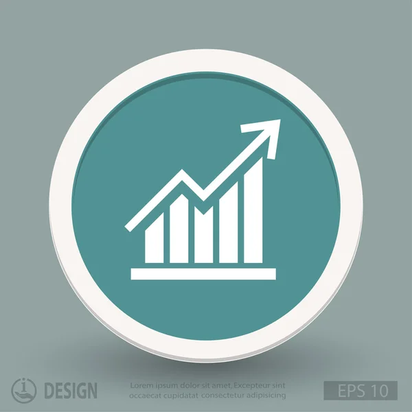 Icono de diseño plano gráfico — Archivo Imágenes Vectoriales