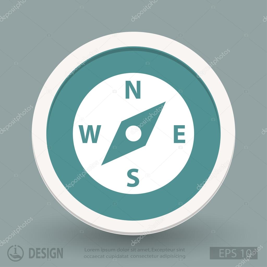 Compass flat design icon