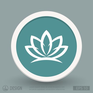 Lotus düz tasarım simgesi