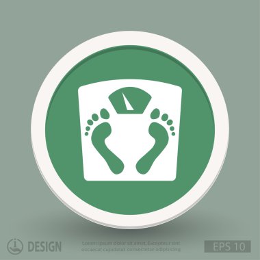 ayak izleri simgesi ile banyo Baskülü