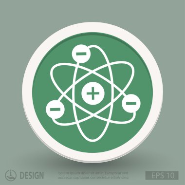 Atom düz tasarım simgesi