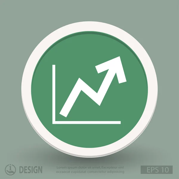 Icono de diseño plano gráfico — Archivo Imágenes Vectoriales