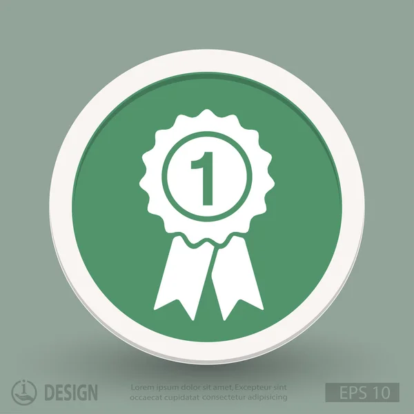 Prêmio Ícone de design plano — Vetor de Stock