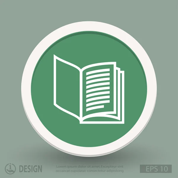 Book flat design icon — Stock Vector