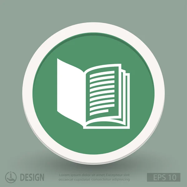 Book flat design icon — Stock Vector