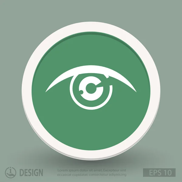 Eye flat design icon — Stock Vector