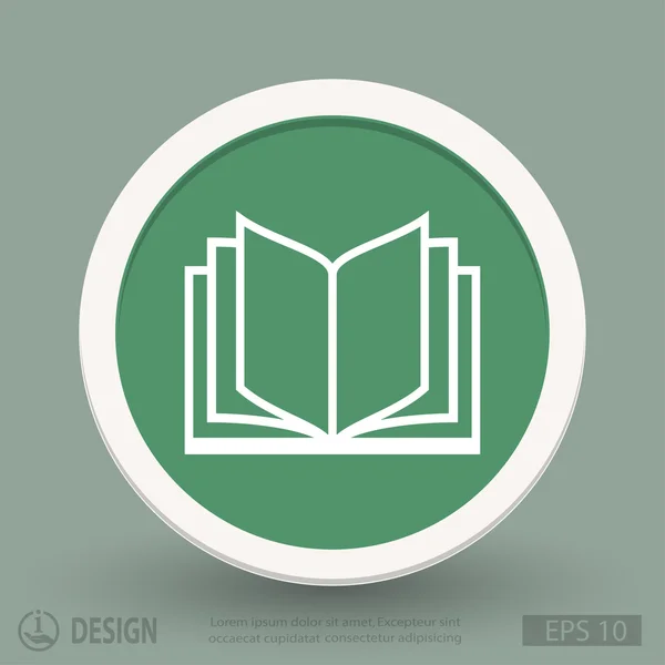 Book flat design icon — Stock Vector