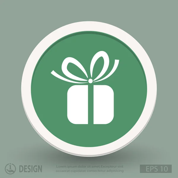 Icono de diseño plano de regalo — Archivo Imágenes Vectoriales