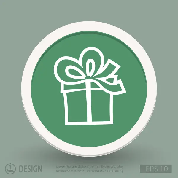 Icono de diseño plano de regalo — Archivo Imágenes Vectoriales