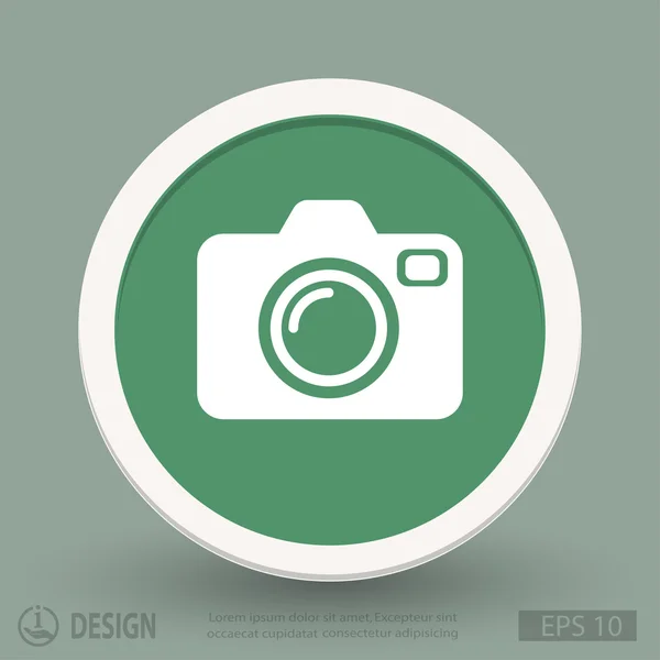 Macchina fotografica piatto icona di design — Vettoriale Stock