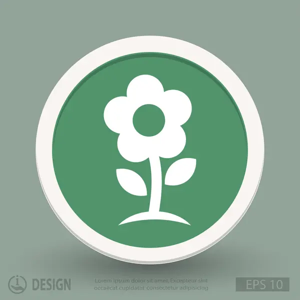 Blume flache Design-Ikone — Stockvektor