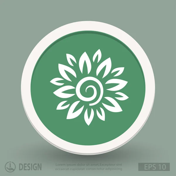 Blume flache Design-Ikone — Stockvektor