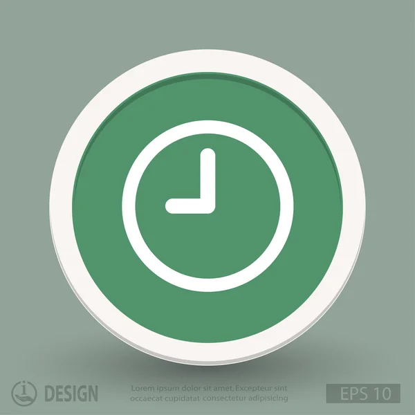 Clock flat design icon — Stock Vector