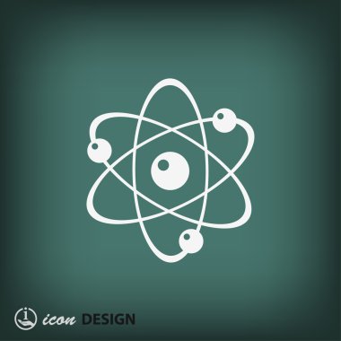 Atom düz tasarım simgesi
