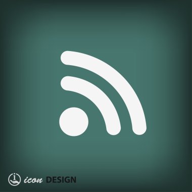 RSS düz tasarım simgesi