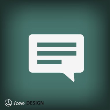 İleti veya sohbet düz tasarım simgesi