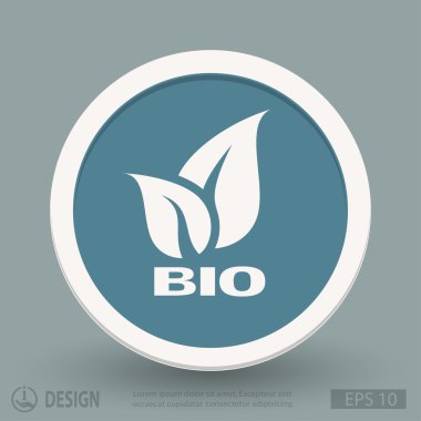 Eko düz tasarım simgesi