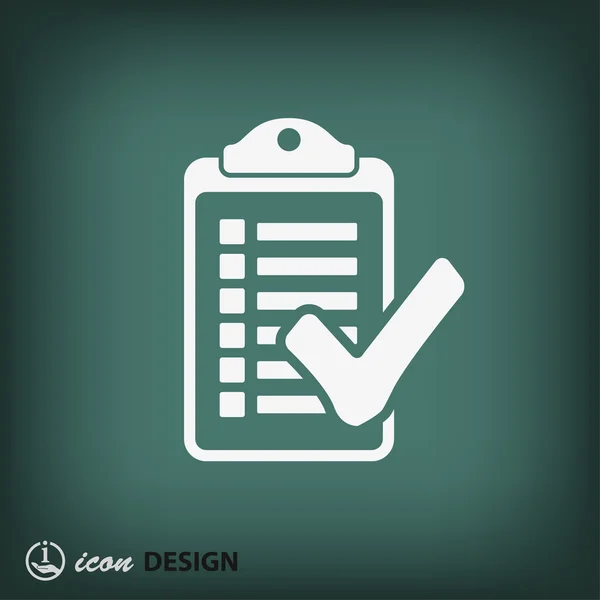 Checklist flat design icon — Stock Vector