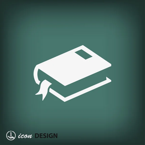 Libro icono de diseño plano — Vector de stock