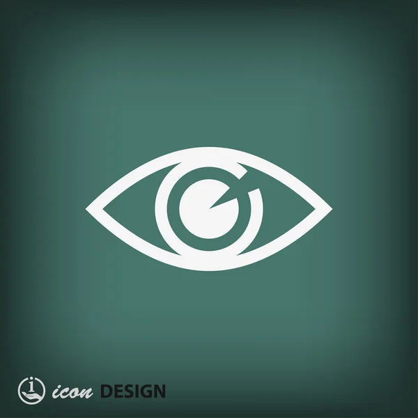 Ögonikonen platt design — Stock vektor
