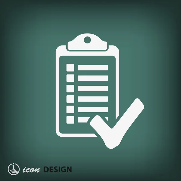 Checklista för platt design ikon — Stock vektor
