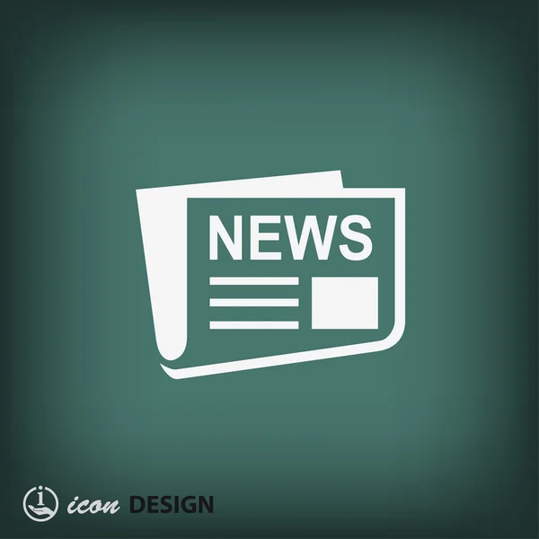 Noticias Icono de diseño plano — Vector de stock