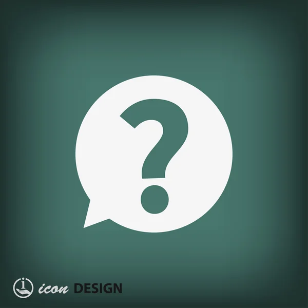 Fragezeichen flache Design-Ikone — Stockvektor