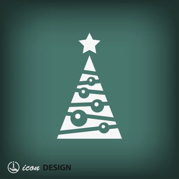 Icono del árbol de Navidad — Vector de stock