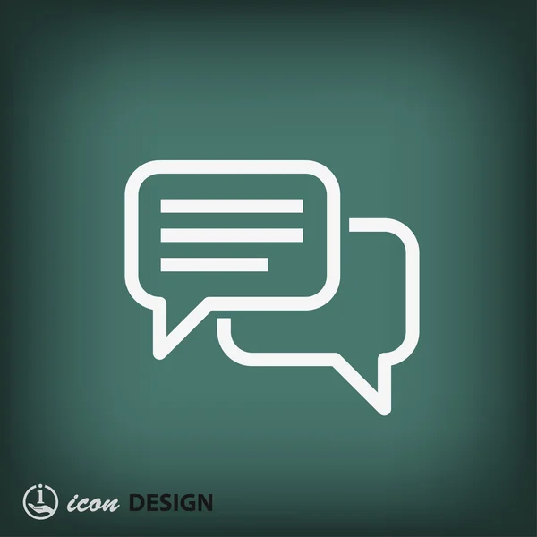 Εικονίδιο μηνύματος ή συνομιλία επίπεδη σχεδίαση — Διανυσματικό Αρχείο