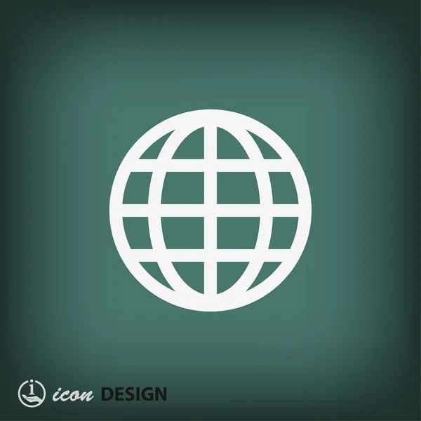 Globe flat design icon — Stock Vector