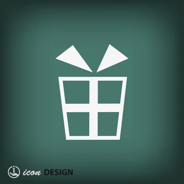 Gift flat design icon — Stock Vector
