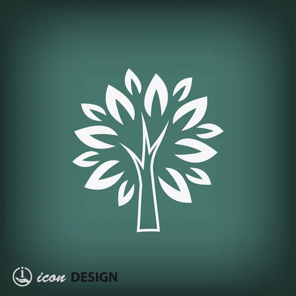 Árbol icono de diseño plano — Archivo Imágenes Vectoriales