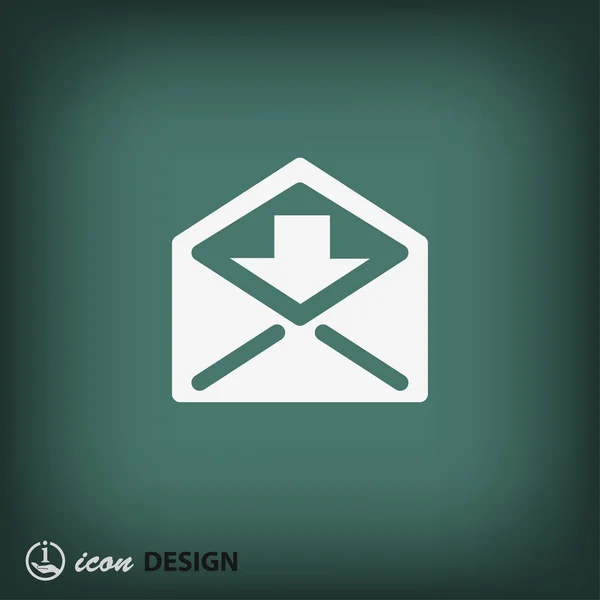 Ikonen e-post platt design — Stock vektor