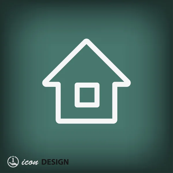 Home icône design plat — Image vectorielle