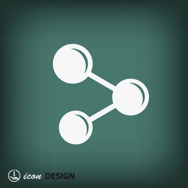 Podíl na plochý design ikony — Stockový vektor