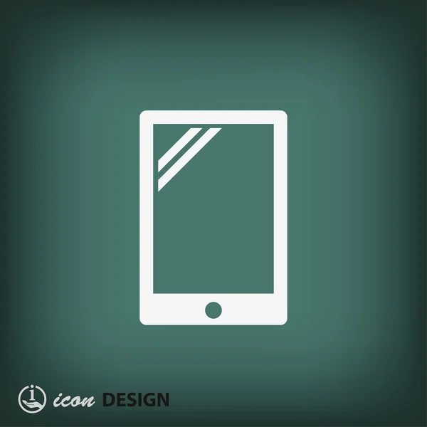 Pictogram Tablet pc-plat ontwerp — Stockvector