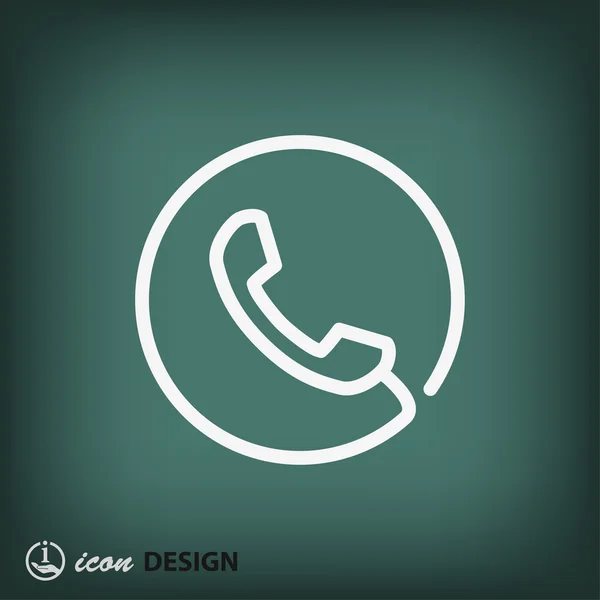 Telefone Flat Design Ícone — Vetor de Stock