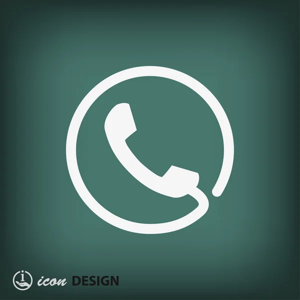 Telefoon platte ontwerp pictogram — Stockvector