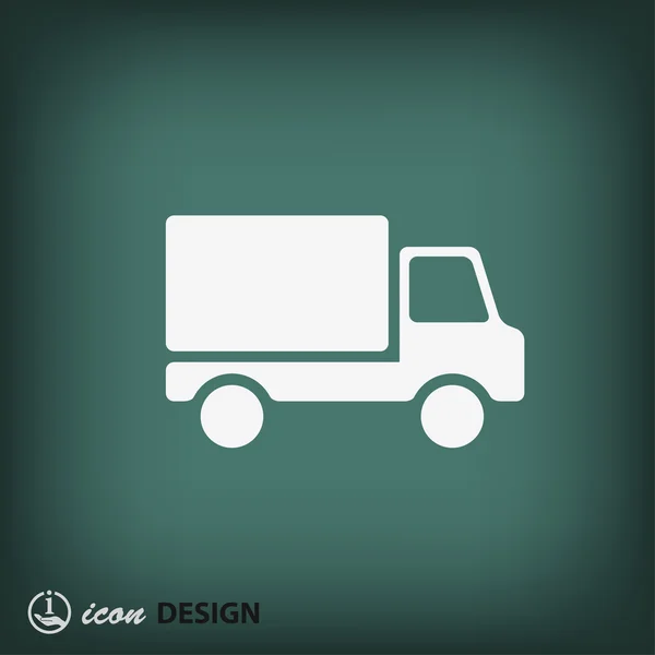 Truck flat design icon — Stock Vector