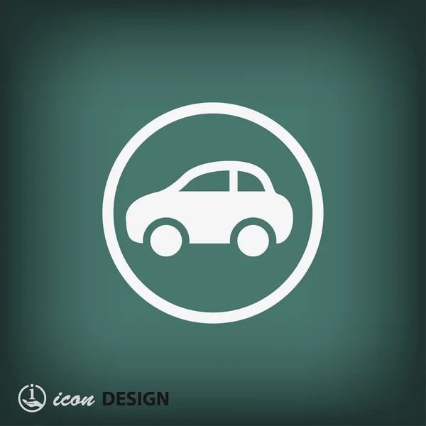 Bil platt design ikon — Stock vektor