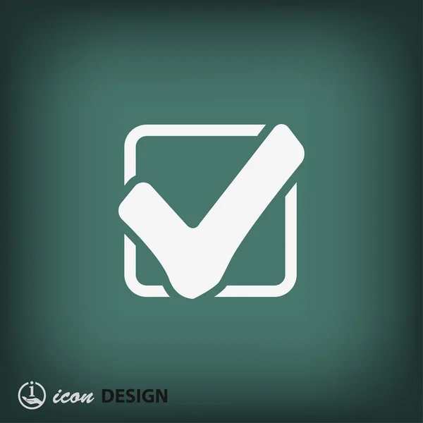 Check mark flat design icon — Stock Vector