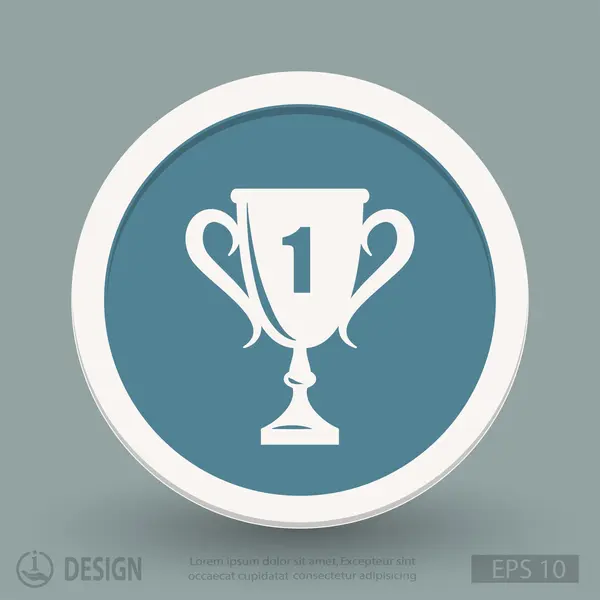 Coupe Champions icône design plat — Image vectorielle