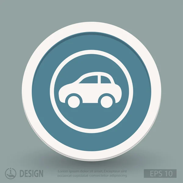 Car flat design icon — Stock Vector