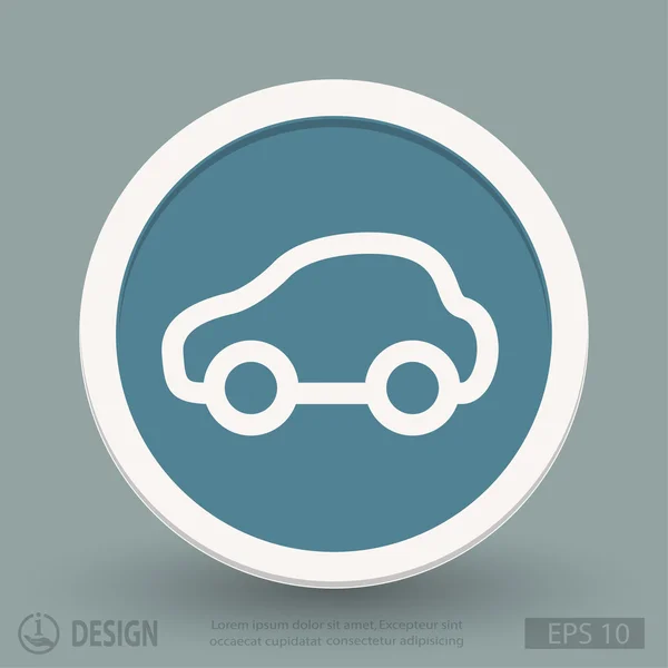 Coche icono de diseño plano — Vector de stock