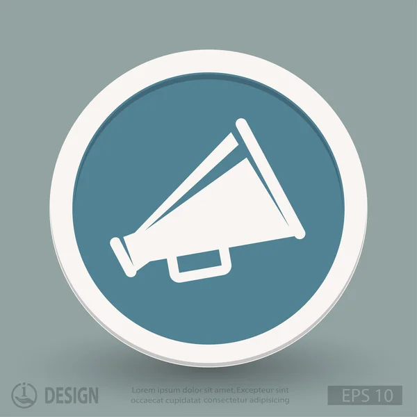 Megaphone platt design ikon — Stock vektor